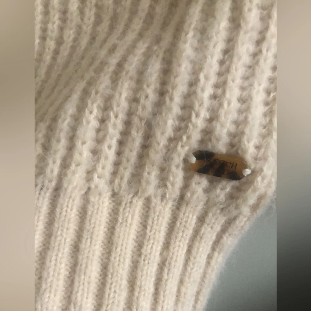 Scotch & Soda Puff Sleeve Ribbed Sweater Wool Alpaca Blend Long Sleeve XL - Picture 6 of 9